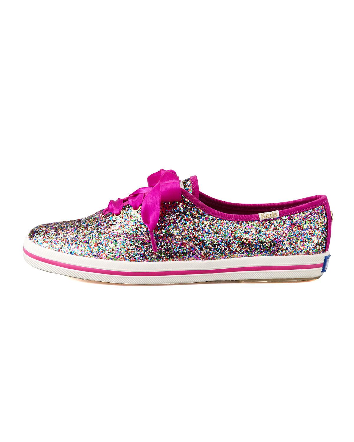 Kate Spade Keds® Glitter Sneaker In Pink Lyst